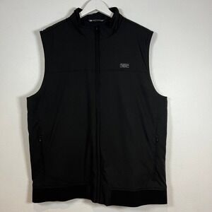 Travis Matthew Golf Wanderlust Vest Mens XL Black Puffer Full Zip Pockets